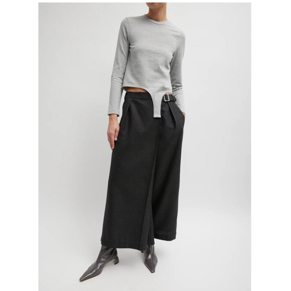 Tibi Adler Glenplaid Wrap Pant